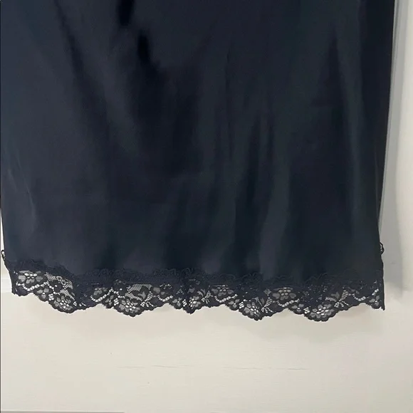 Anthropologie Tilda knee length slip skirt / Black Women's Skirt - Picture 8 of 9